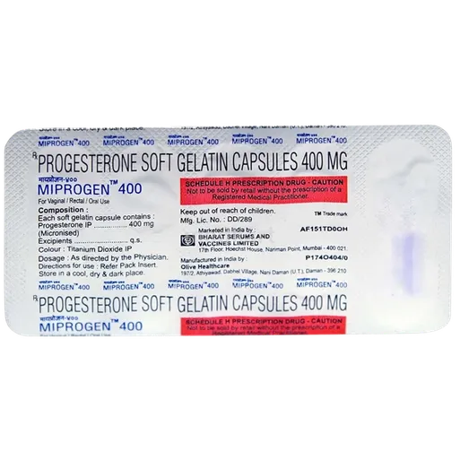 miprogen 400mg capsule 10's
